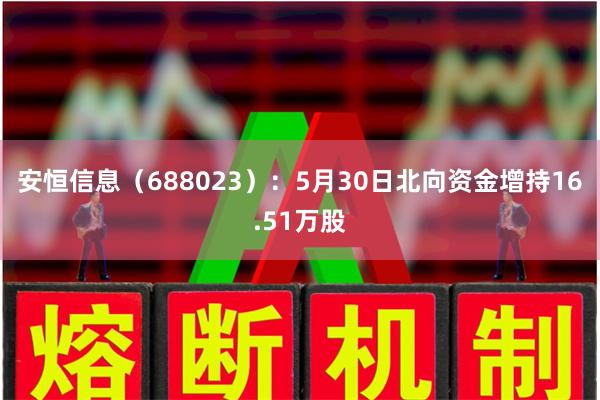 安恒信息（688023）：5月30日北向资金增持16.51万股
