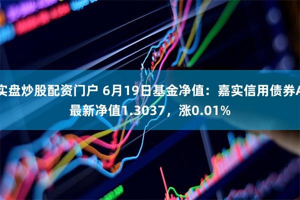 实盘炒股配资门户 6月19日基金净值：嘉实信用债券A最新净值1.3037，涨0.01%