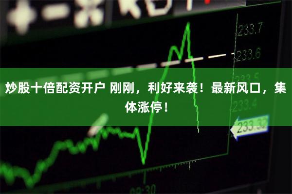 炒股十倍配资开户 刚刚，利好来袭！最新风口，集体涨停！