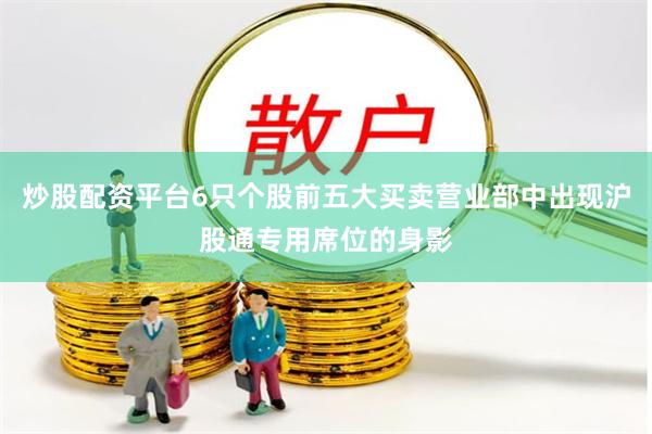 炒股配资平台6只个股前五大买卖营业部中出现沪股通专用席位的身影